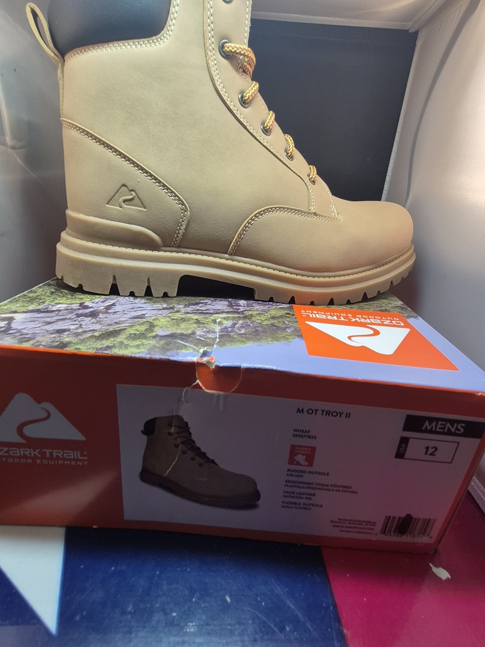Ozark Trail Men's Wheat/Tan Lace-Up Work Boot